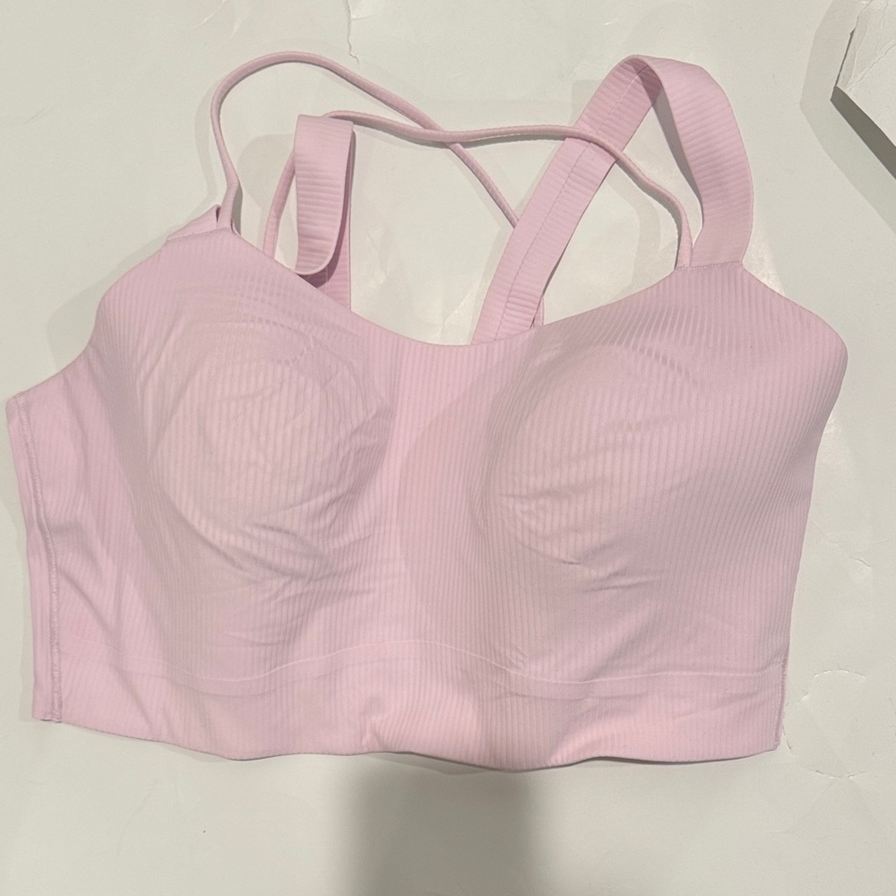 Lululemon Like a Cloud Longline Ribbed Bra *Light Support,D/DD Cups - Pink Peony - Picture 4 of 6